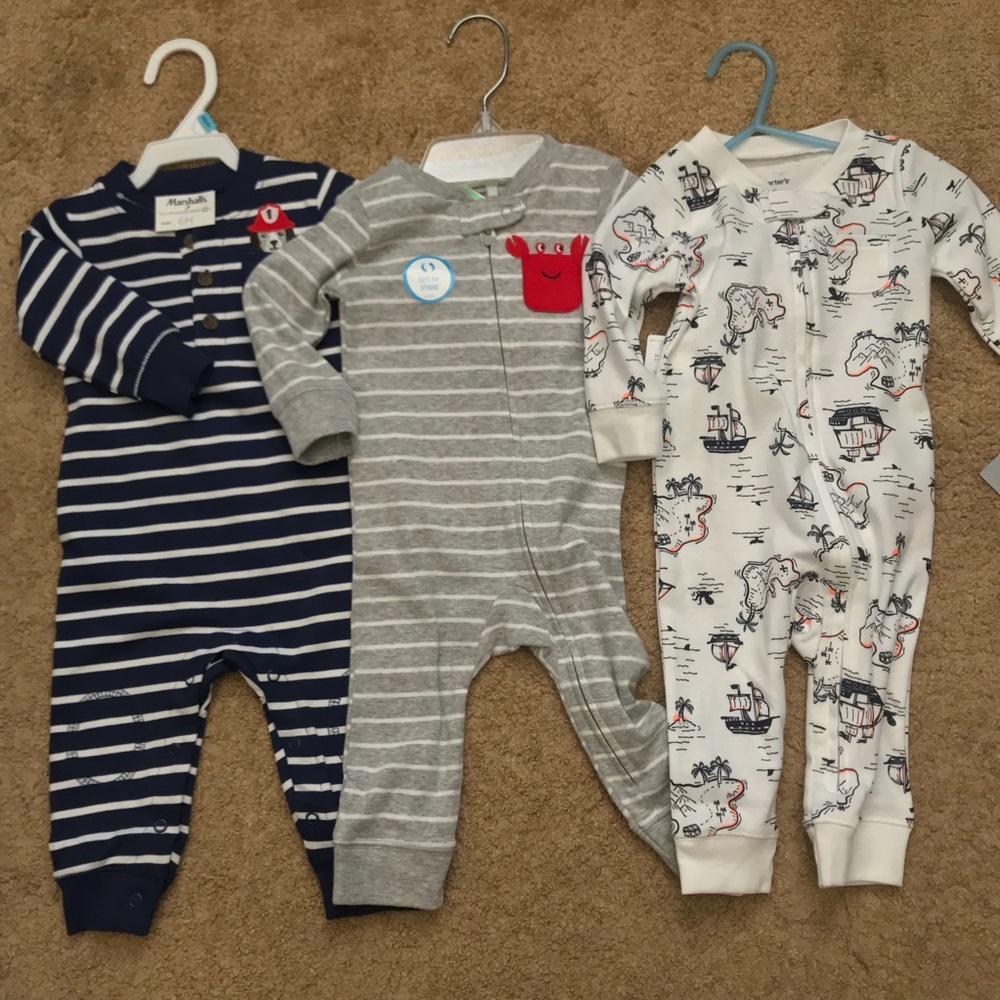 Carters footless sleep and play pajamas 6 month